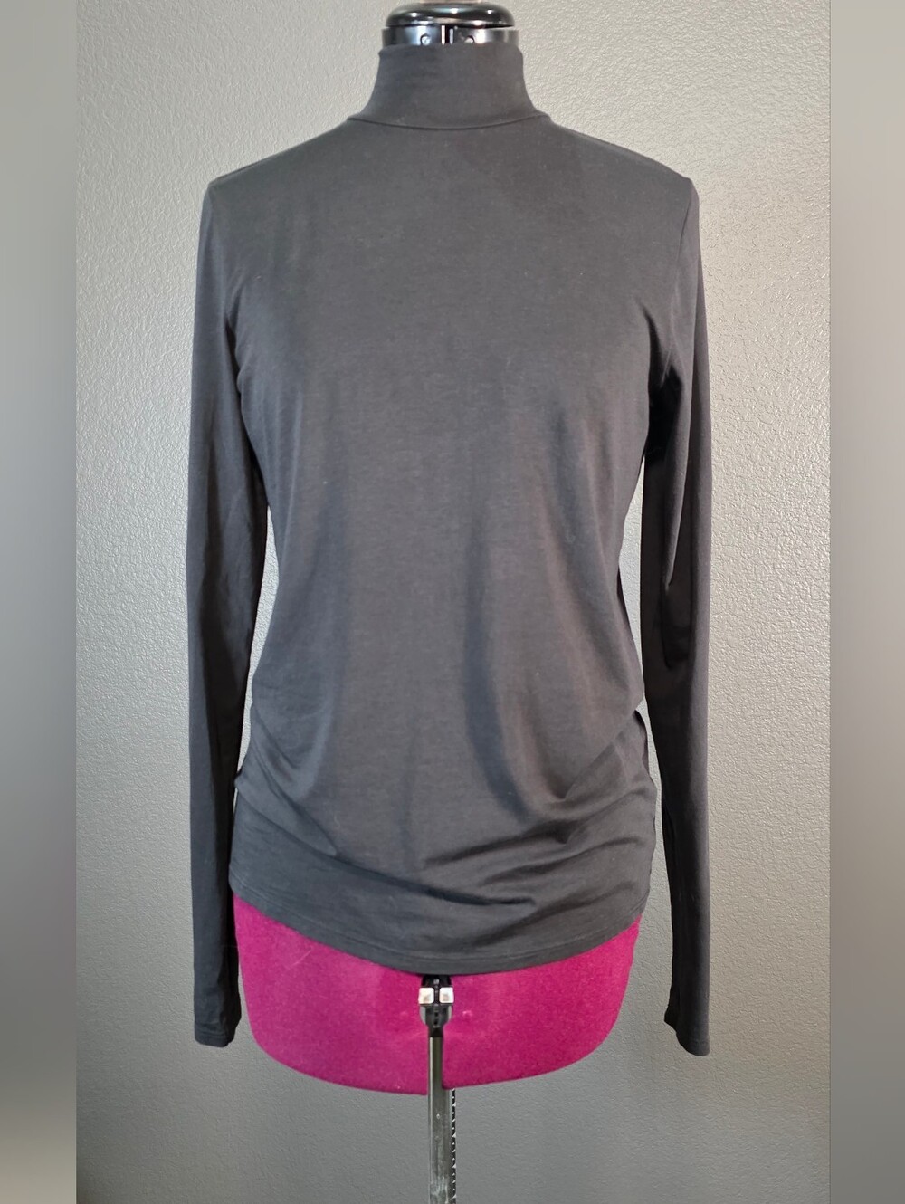 Everlane Black Pima Cotton Turtleneck Long Sleeve Top Size Medium